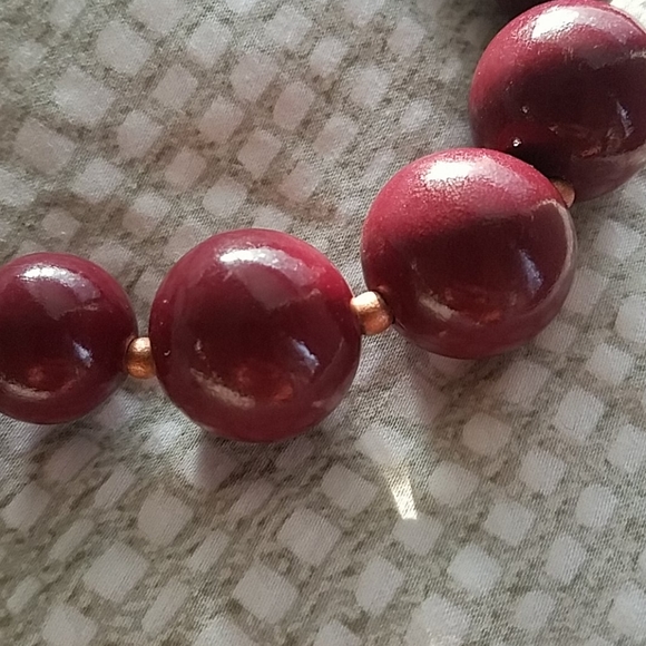 Express Large Beaded Boho Statement '70s Necklace - Picture 3 of 3